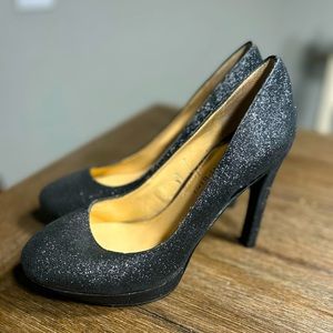Gianni Bini Black Sparkle heels size 7